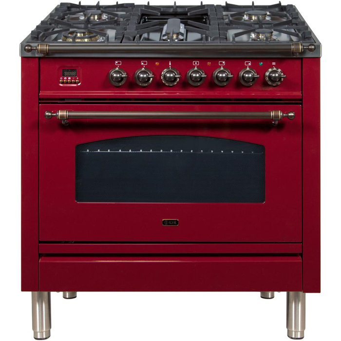 ILVE Nostalgie Series 36" 3.55 cu. ft. Freestanding Dual Fuel with